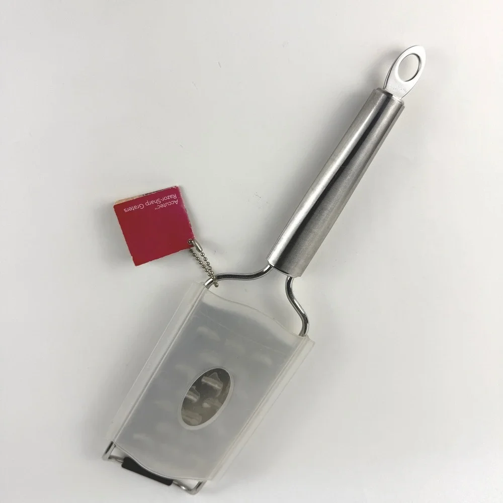 VINTAGE Cuisipro Accutec Razor-Sharp Grater Stainless Steel NEW w/ Cover NOS